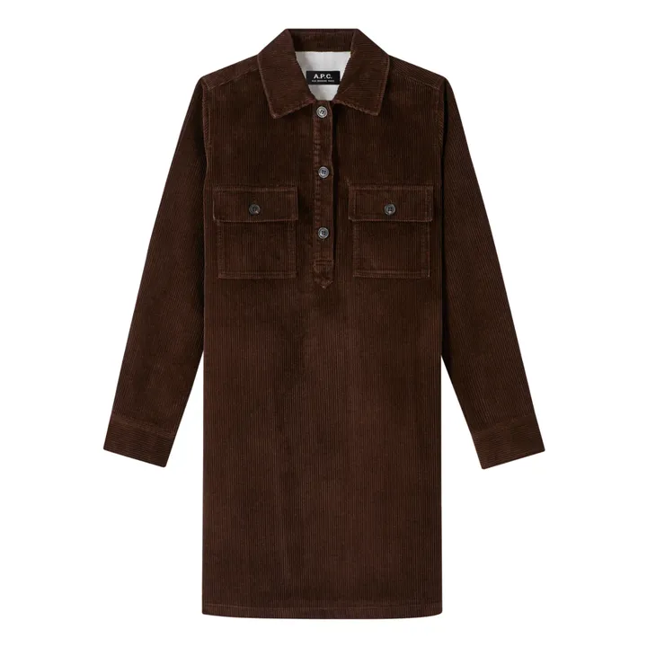 A.P.C. Robe Mia Coton et Lin | Brun