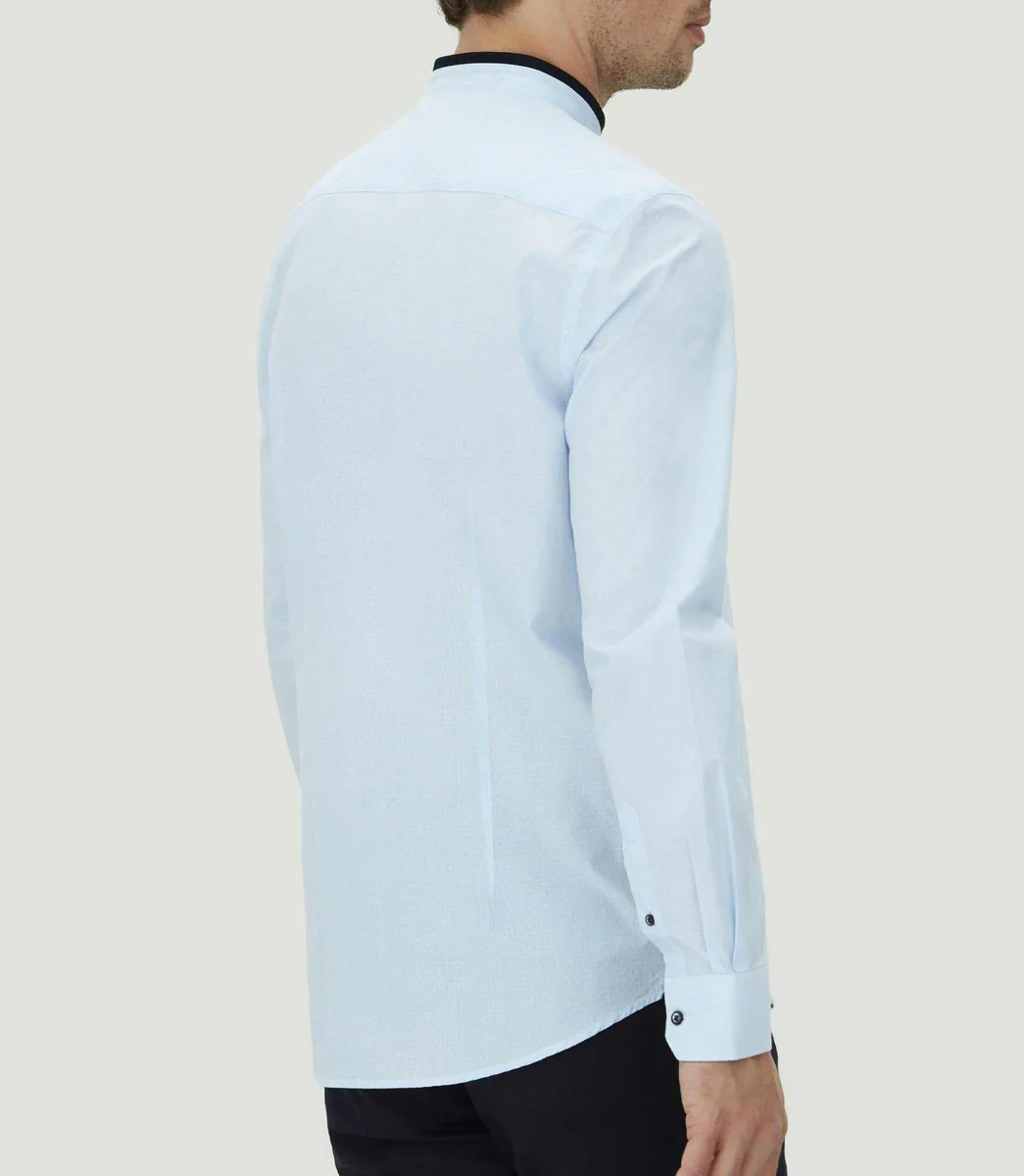 Chemise casual col mao 