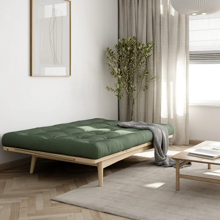 Karup Design - Folk Schlafsofa, Kiefer klar lackiert / beige (747)