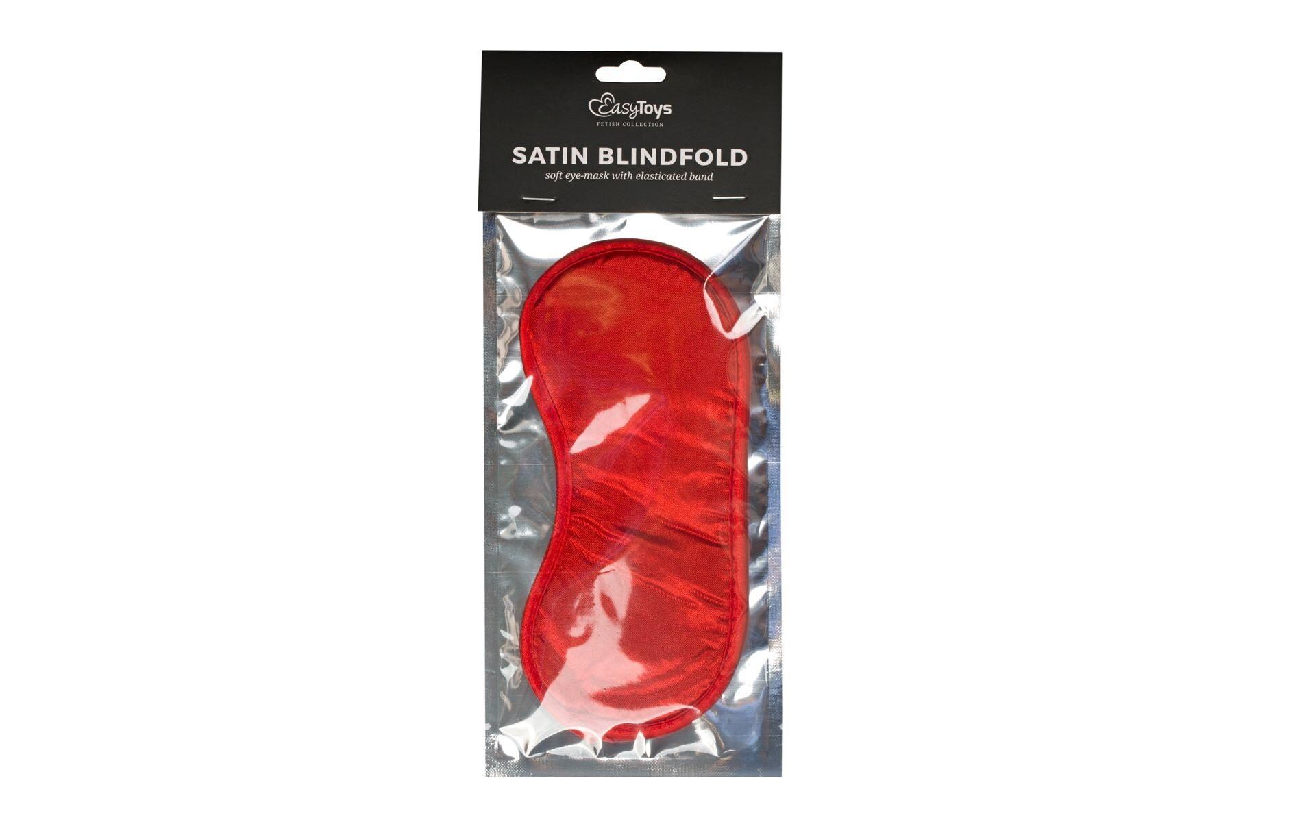 Augenmaske aus Satin RotHochwertige Maske für erotische Spiele