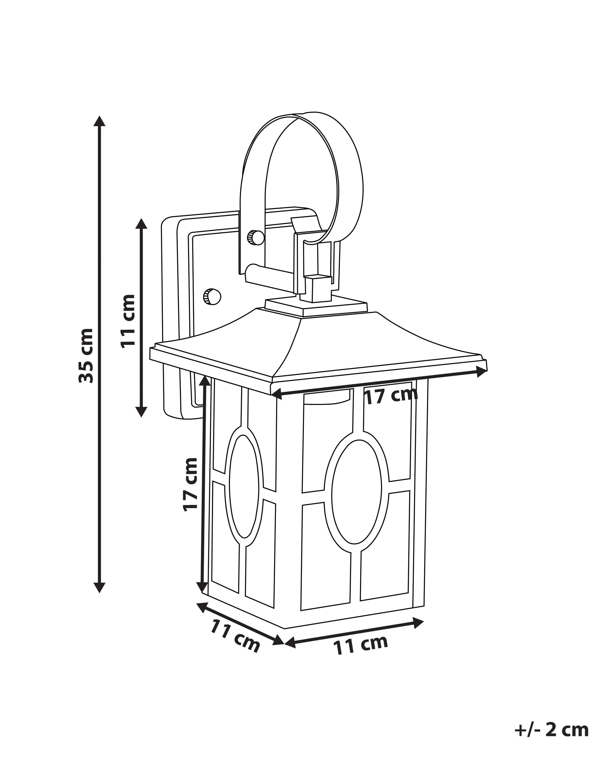 Buiten wandlamp SHAGGIE Bruin