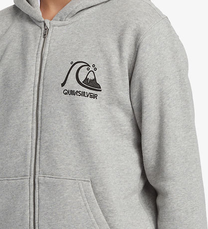 QuikSølver Cardigan - Graphic - Gråmeleret m. Sort