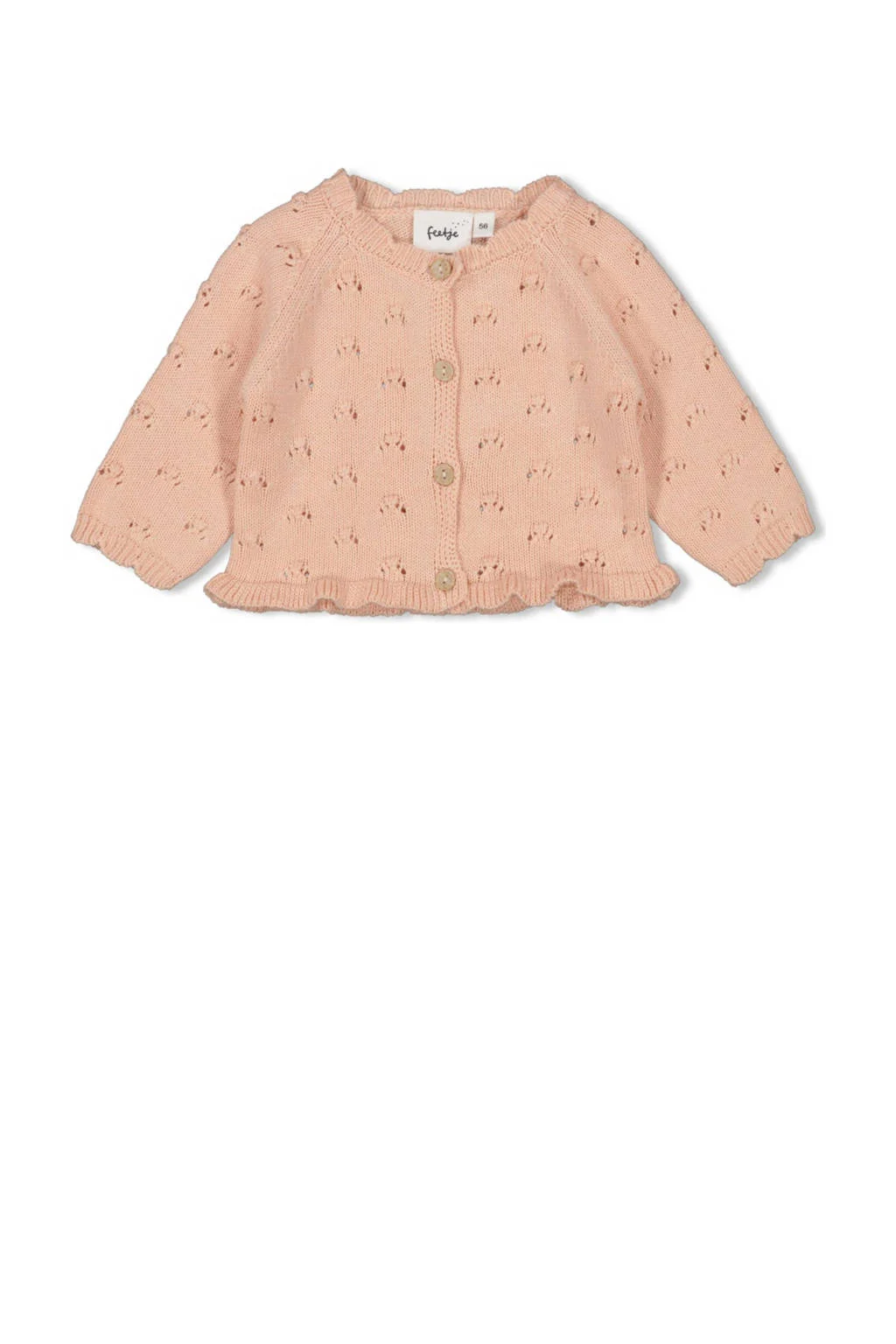 Feetje vest roze fijn gebreid