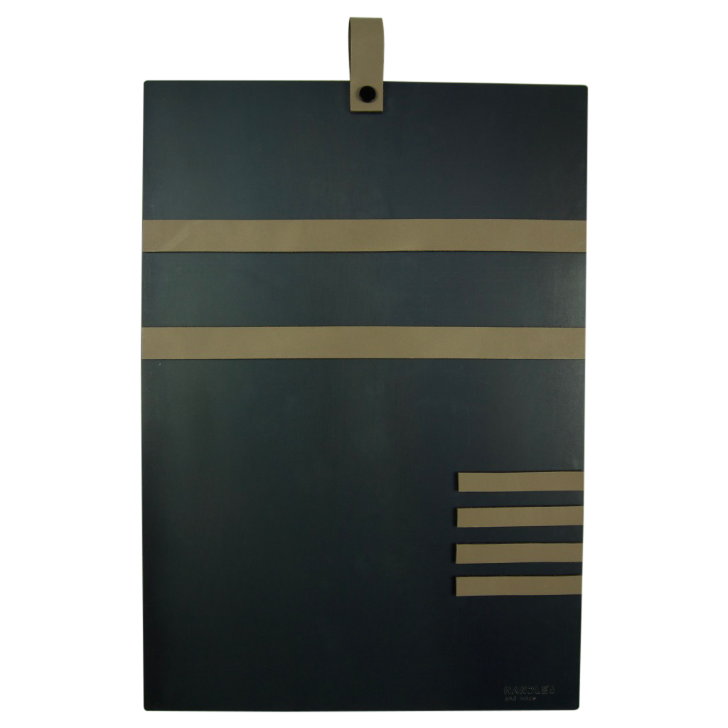 Magneetbord met magneetstrips Leer: Taupe (inclusief 6 leren magneetstrips)