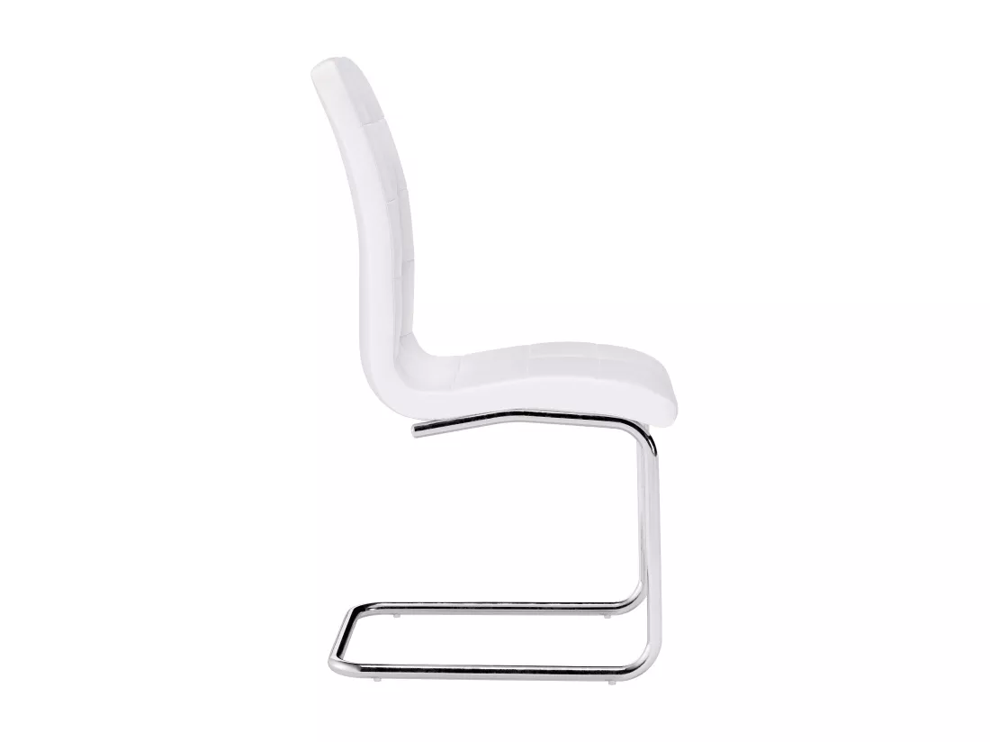 Lot de 2 chaises NADYA - Simili - Blanc