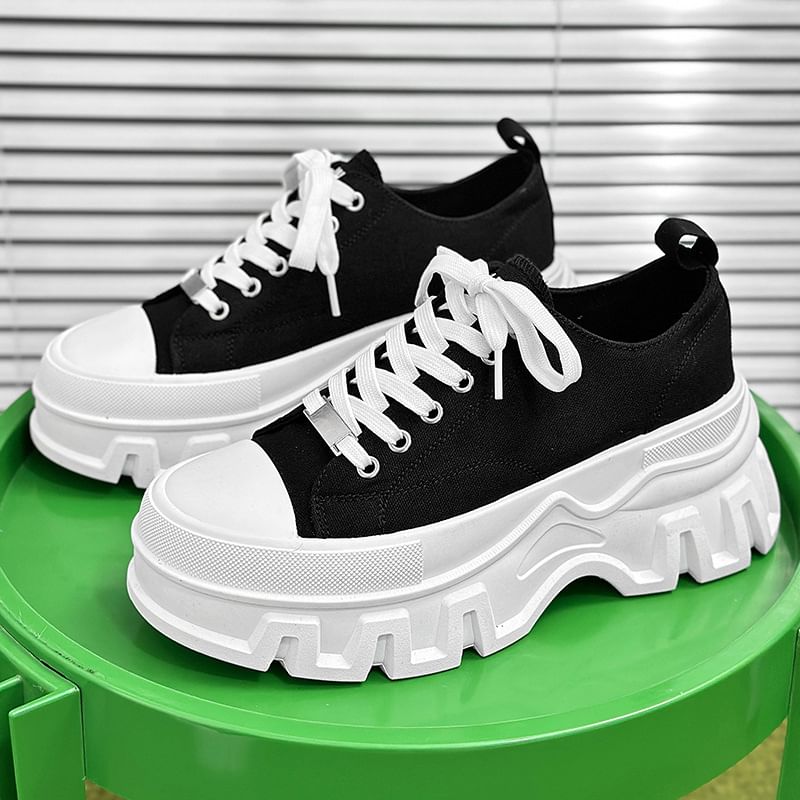 Tanzanite - Platform Canvas Sneakers
