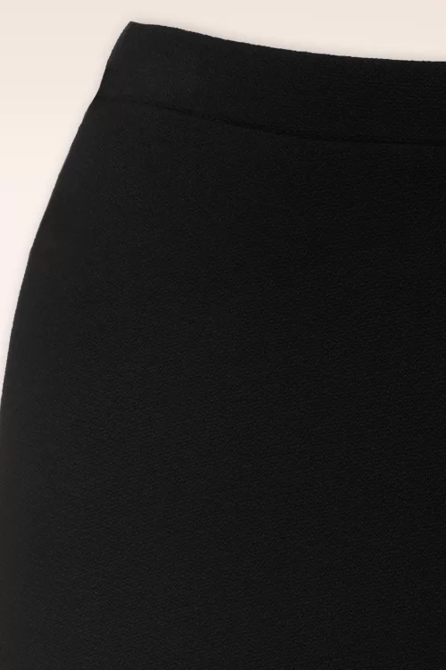 King Louie Juno Milano crepe midi rok in zwart