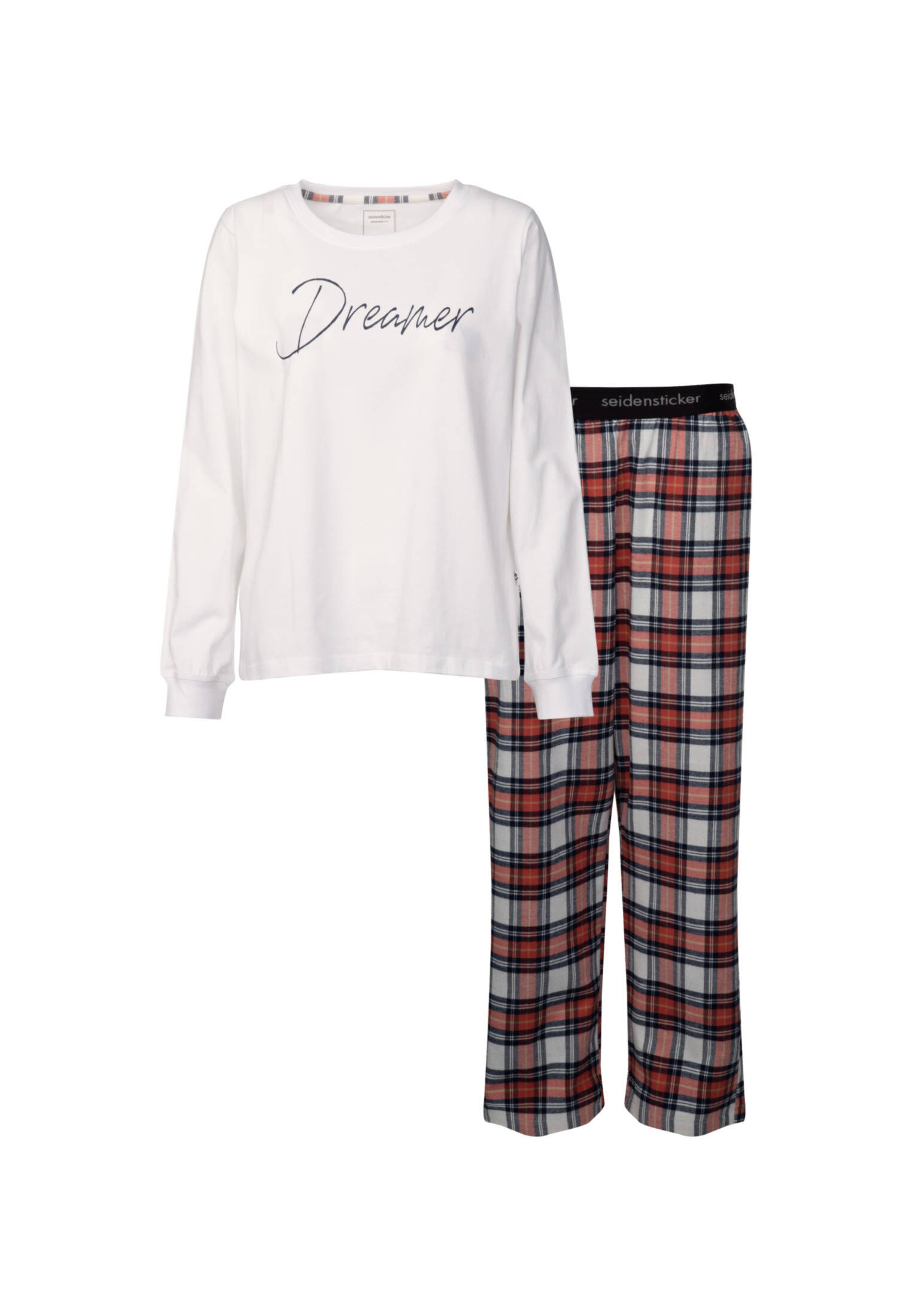 Seidensticker| Damen Pyjama Schwarze Rose