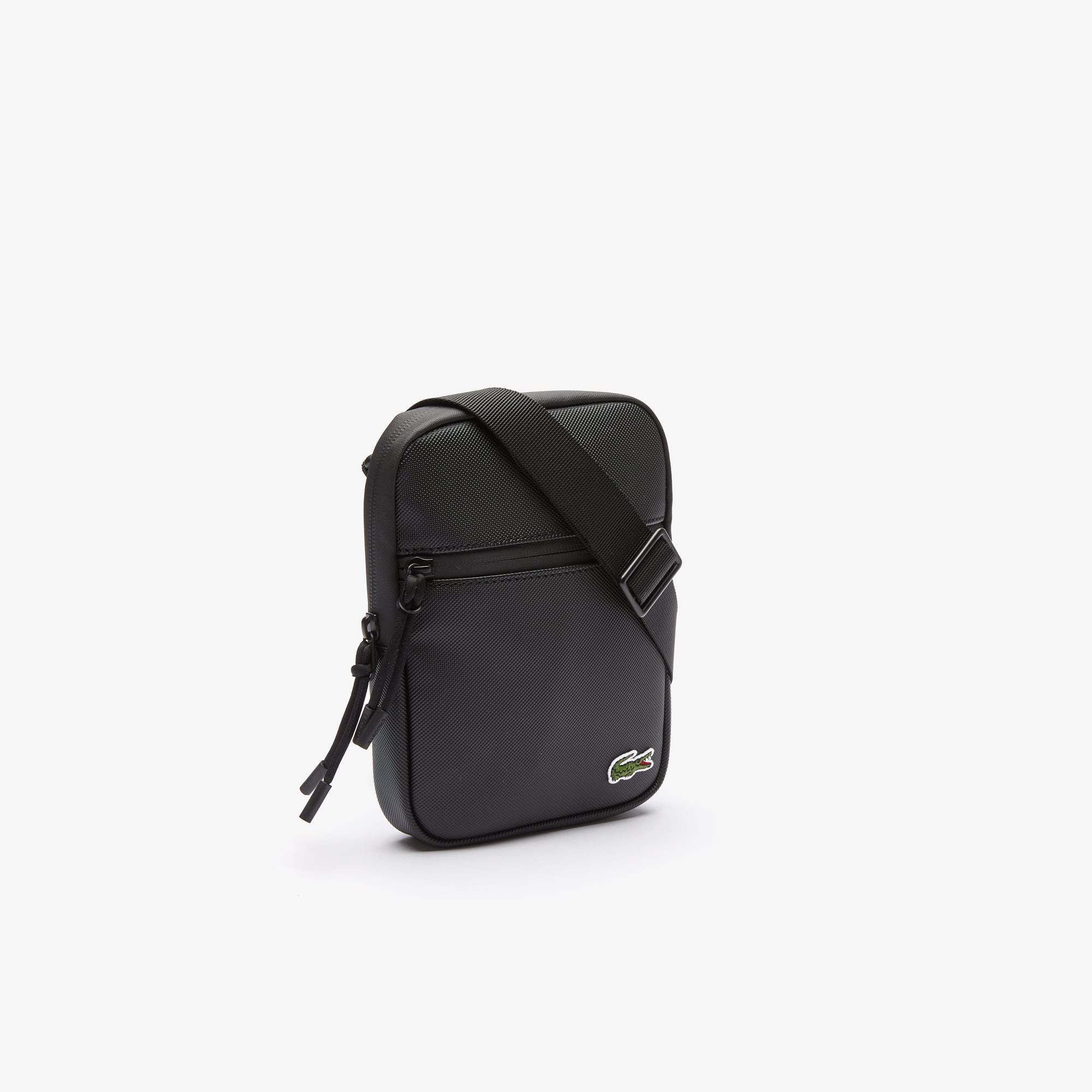 Petite sacoche plate LCST croisée en toile enduite Sacoches & Pochettes - Noir - Lacoste - Homme