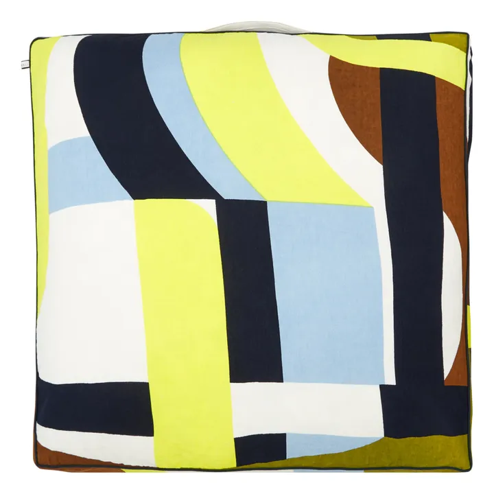 Mapoésie Coussin de sol Supersonic | Jaune citron