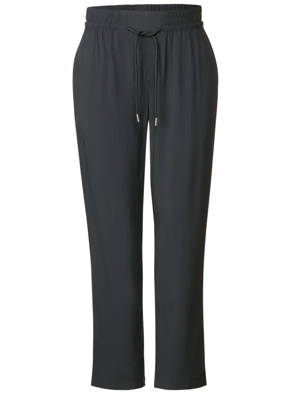 Viskose Loose Fit Hose - dark stone grey