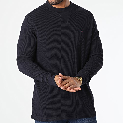 Tee Shirt Manches Longues Fine Waffle 8581 Bleu Marine