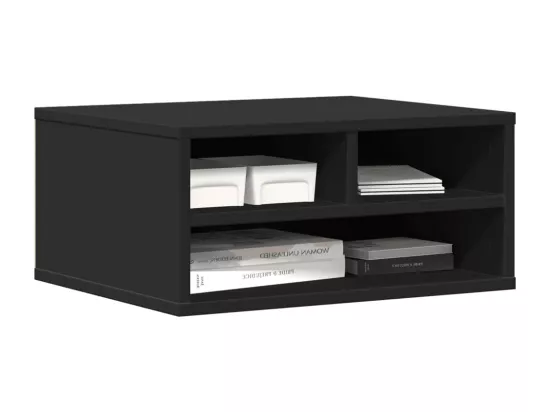 Support d'imprimante noir 49x40x22,5 cm bois d'ingénierie