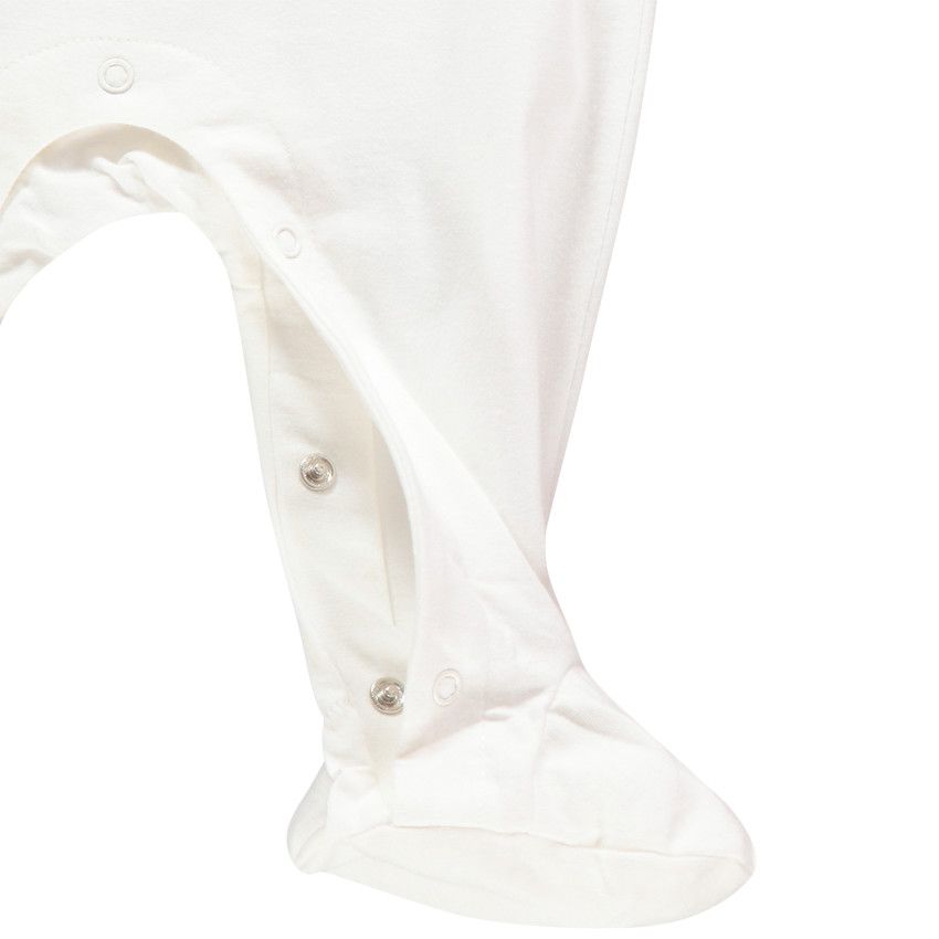 Dors-bien en coton bio motif plumes - Ecru