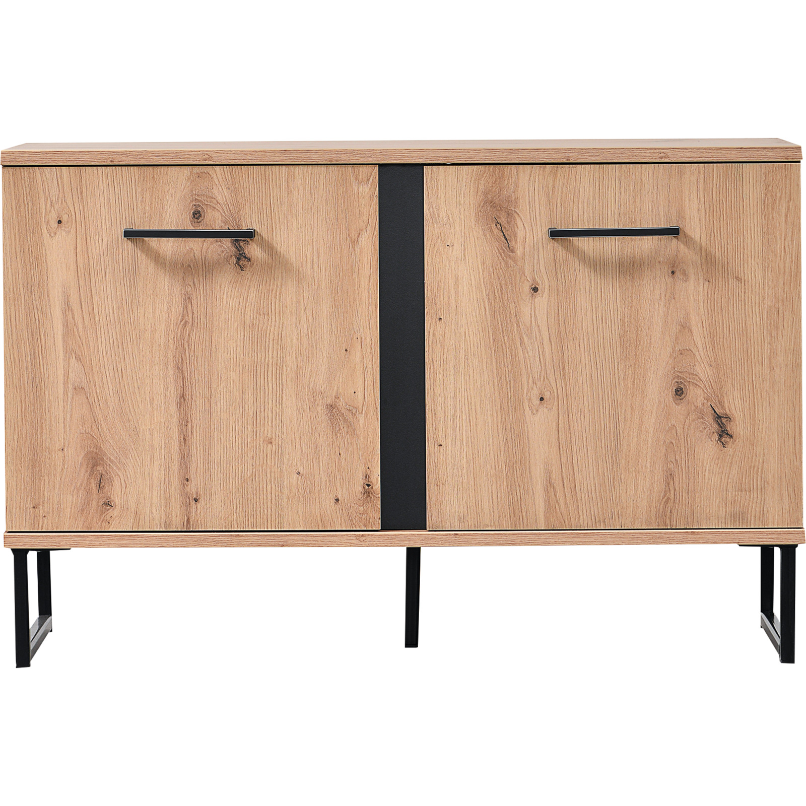 Garderobenbank Sardinia Melamin Artisan schwarz 84.5 x 59.5 x 35 cm