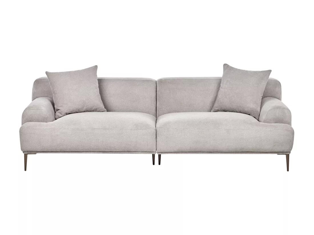 Canapé 3 places en tissu gris clair MATILA