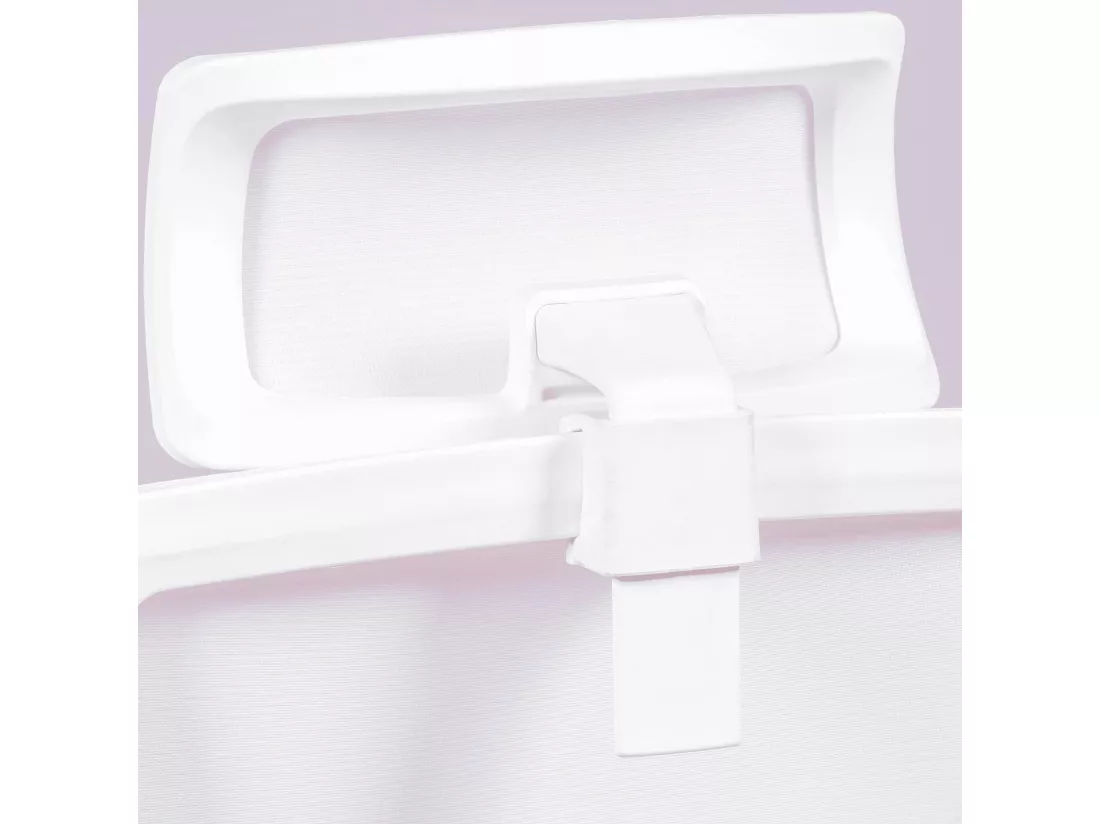 Chaise de bureau ergonomique en mesh respirante et appui-tête réglable - Mesh - Blanc