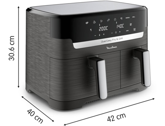 MOULINEX - Friteuse à air chaud Dual Easy Fry & Grill EZ905B20