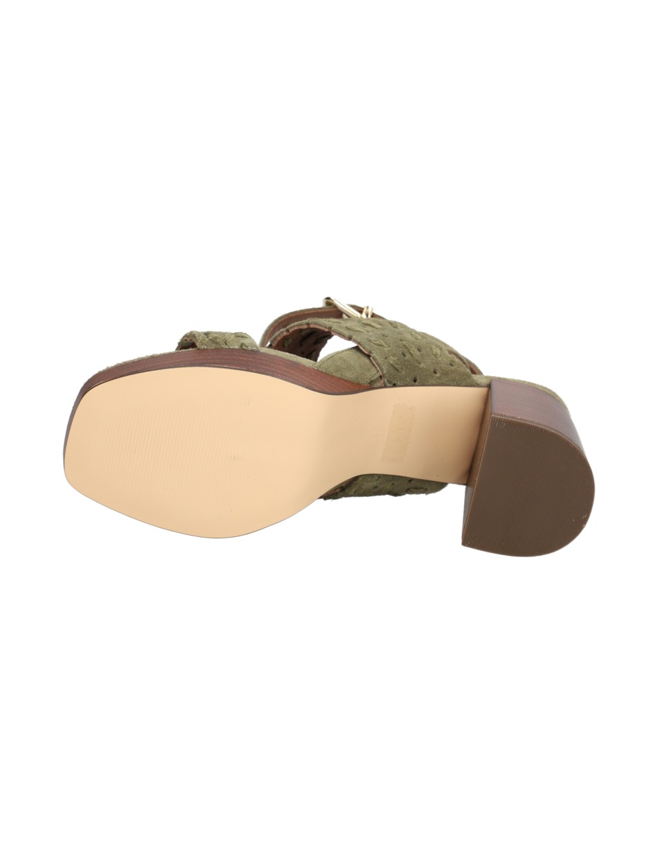 Veloursleder Sandale