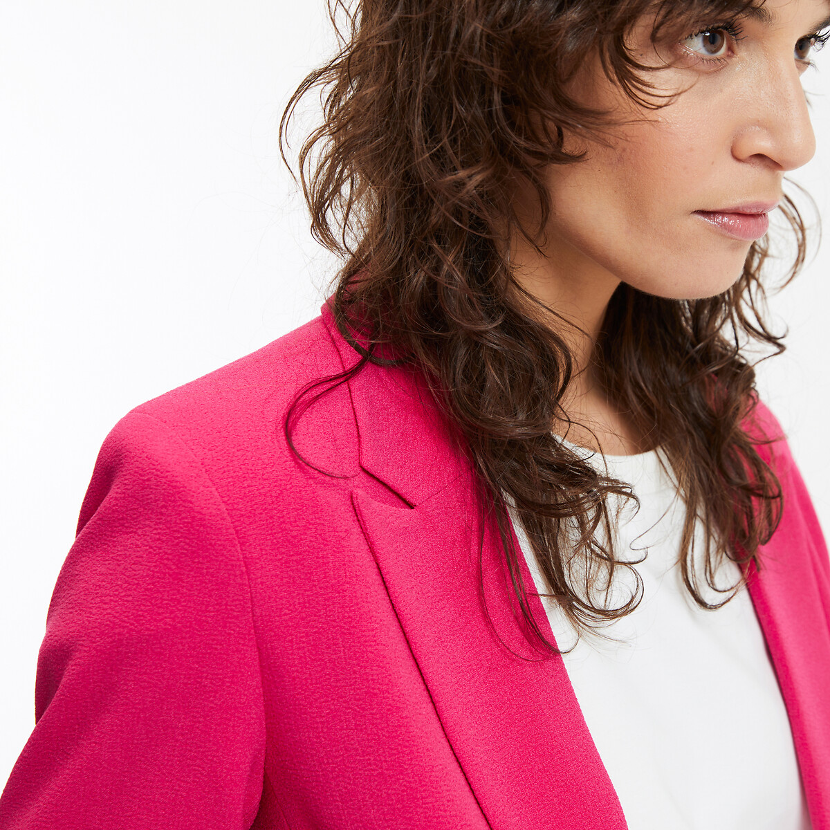 COLEÇÕES LA REDOUTE<br>Jaqueta solta sem botões, em crepe