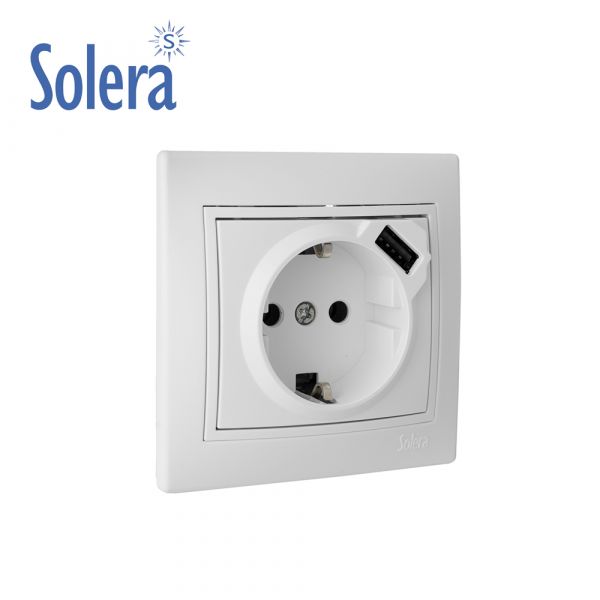 Solera Tomada 2p t com Obturador Encastravel 16a 250v e . - EDM65330
