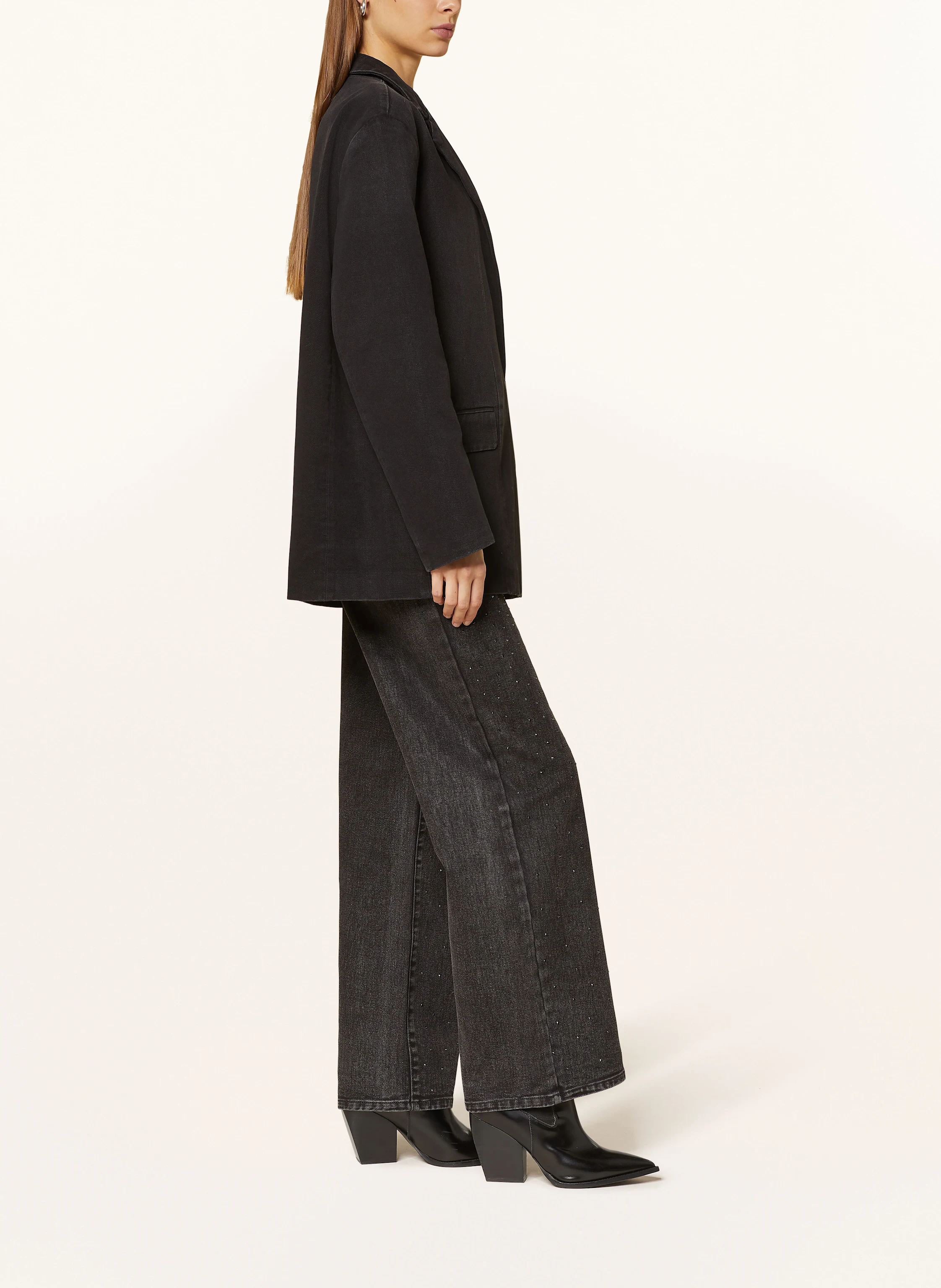 ONLY Straight Jeans mit Schmucksteinen