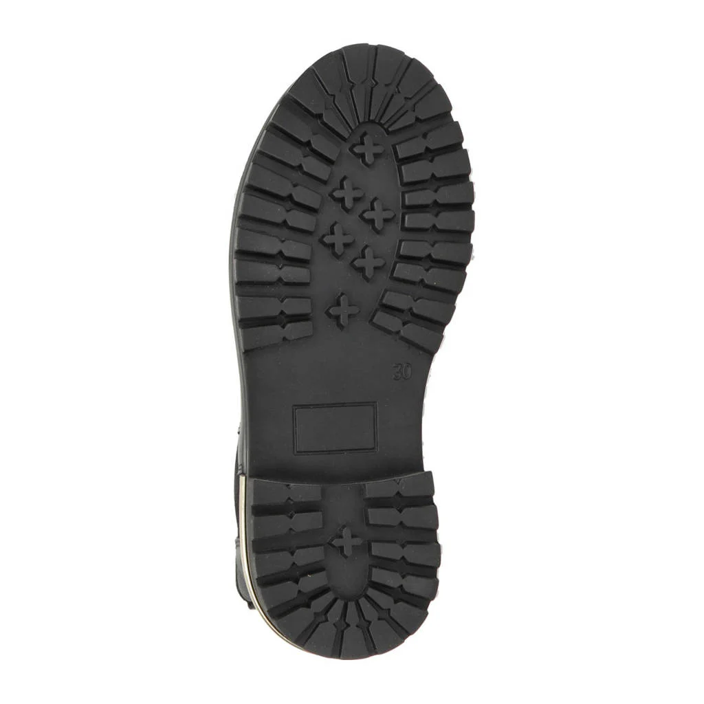 Nelson Kids leren enkelboots zwart