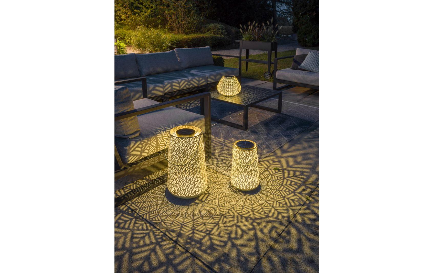 Laterne Solar Antic Sofia, Ø 29 cm, AquaSolarleuchte zum Aufstellen oder Aufhängen