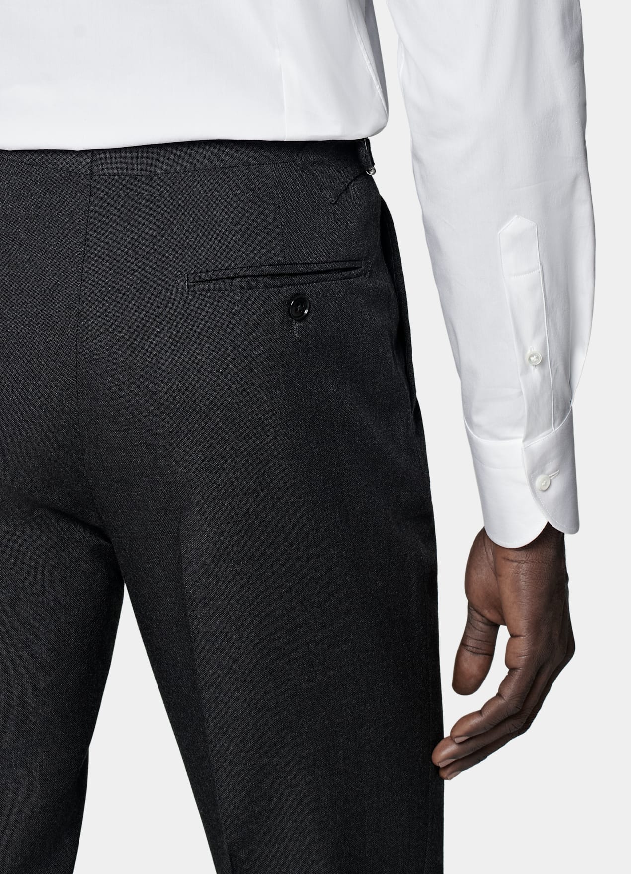 Chemise très ajustée en popeline blanche
