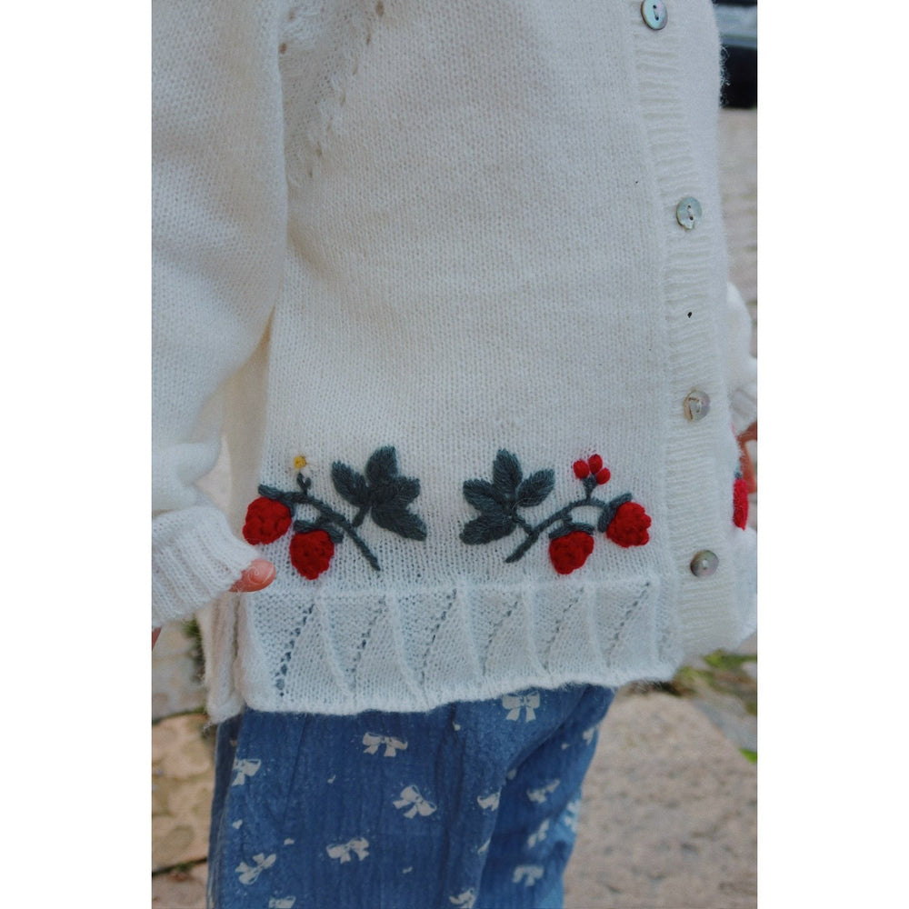 Køb Konges Sløjd Bright White Minia Flæse Cardigan