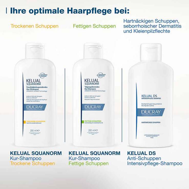 Ducray Kelual Squanorm Anti-Schuppen Shampoo fettig, 200 ml