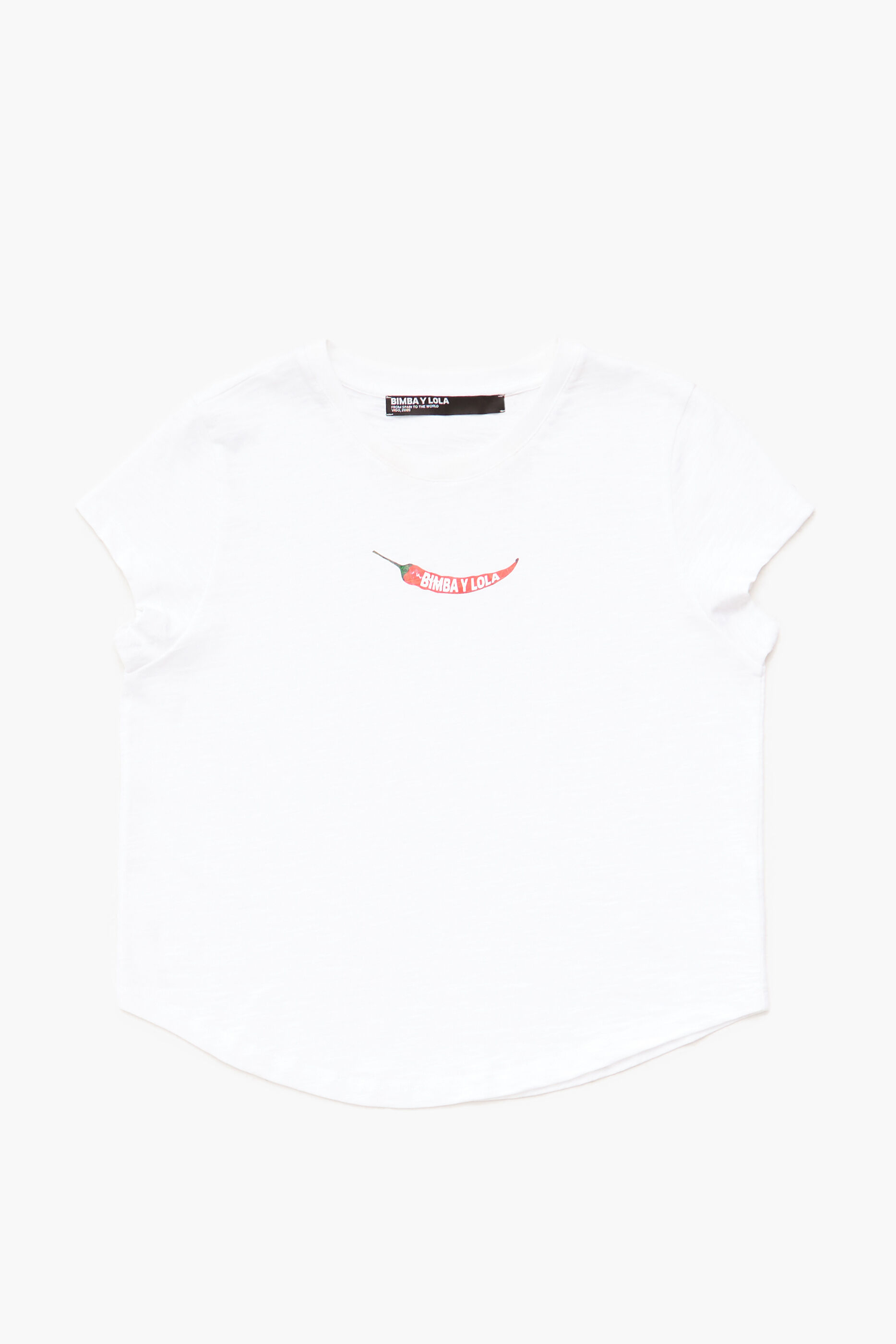 Camiseta com estampa de pimenta branca