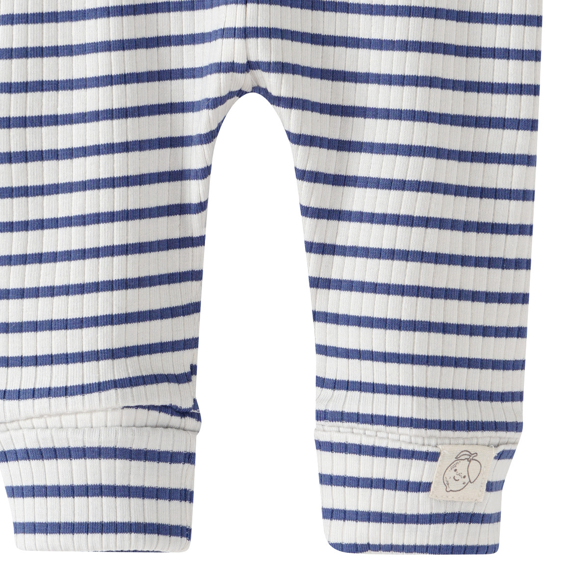 Topomini Pure Collection Newborn Leggings mit Rippstruktur weiss / dunkelblau