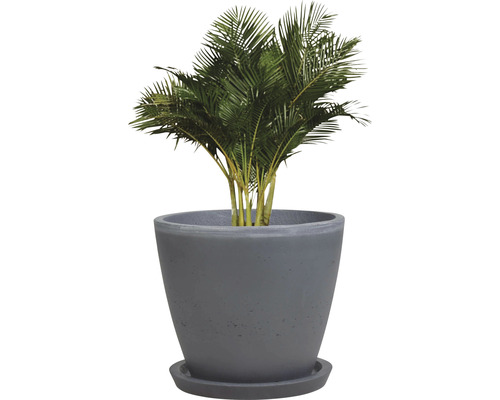 Lafiora gladde plantenpot Ø 32 cm H 28 cm antraciet/grijs