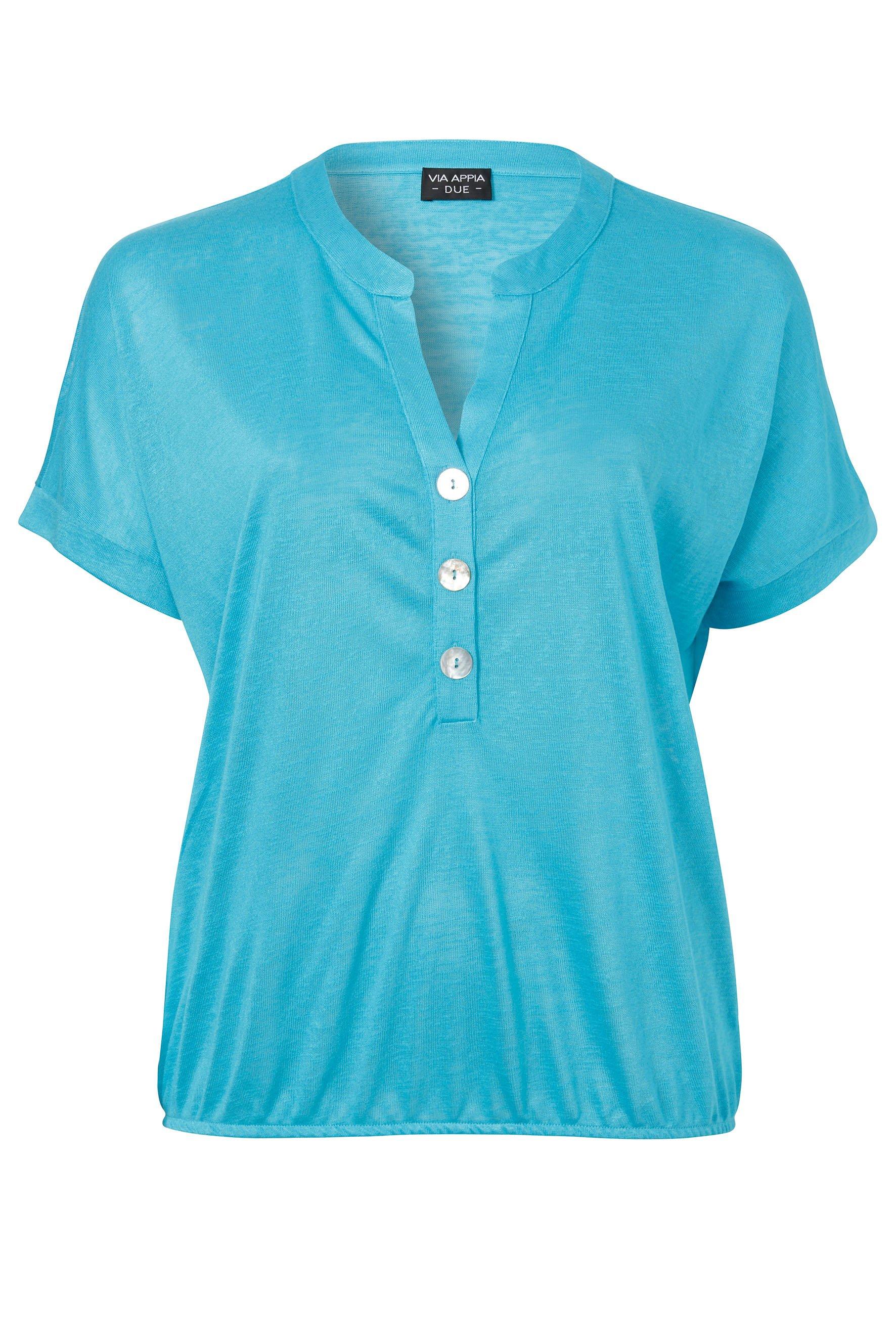 Jerseyshirt aus Flammgarn, mit gerafftem Saum