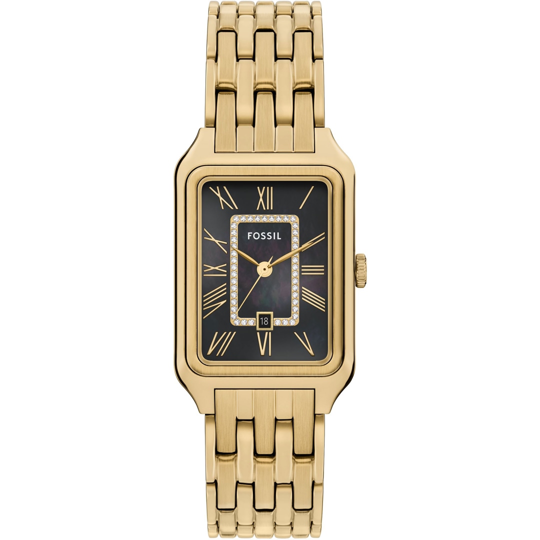 Fossil Raquel Date Goldig / Schwarz 26mm