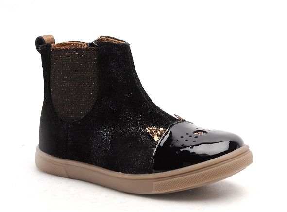 Gbb boots bottine enfant jessine noir