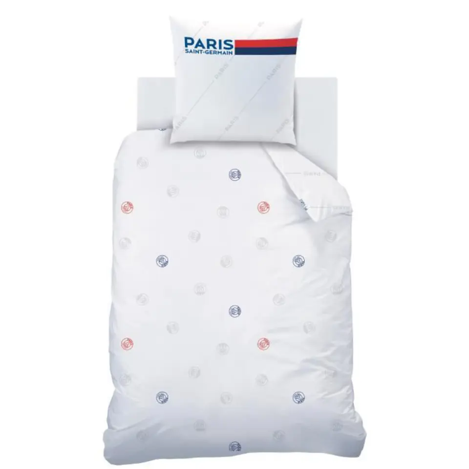 Paris Saint Germain Dekbedovertrek Retro White - 140 x 200 cm - Katoen
