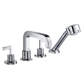 Hansgrohe AXOR Citterio afbouwdeel voor 4-gats tegelrandkraan m. rechte greep z. plaat chroom