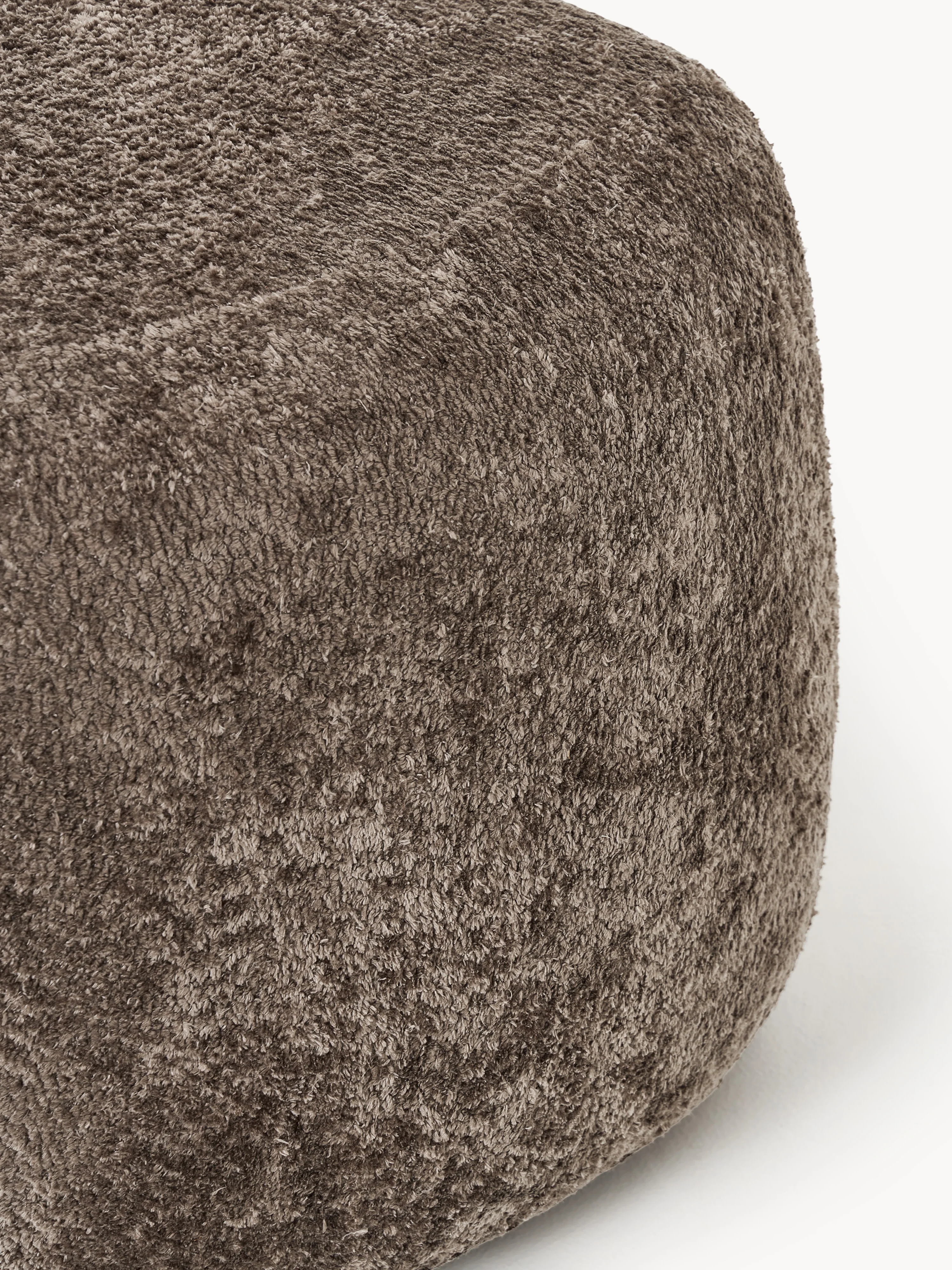 Ovale teddy bouclé ottoman Wolke