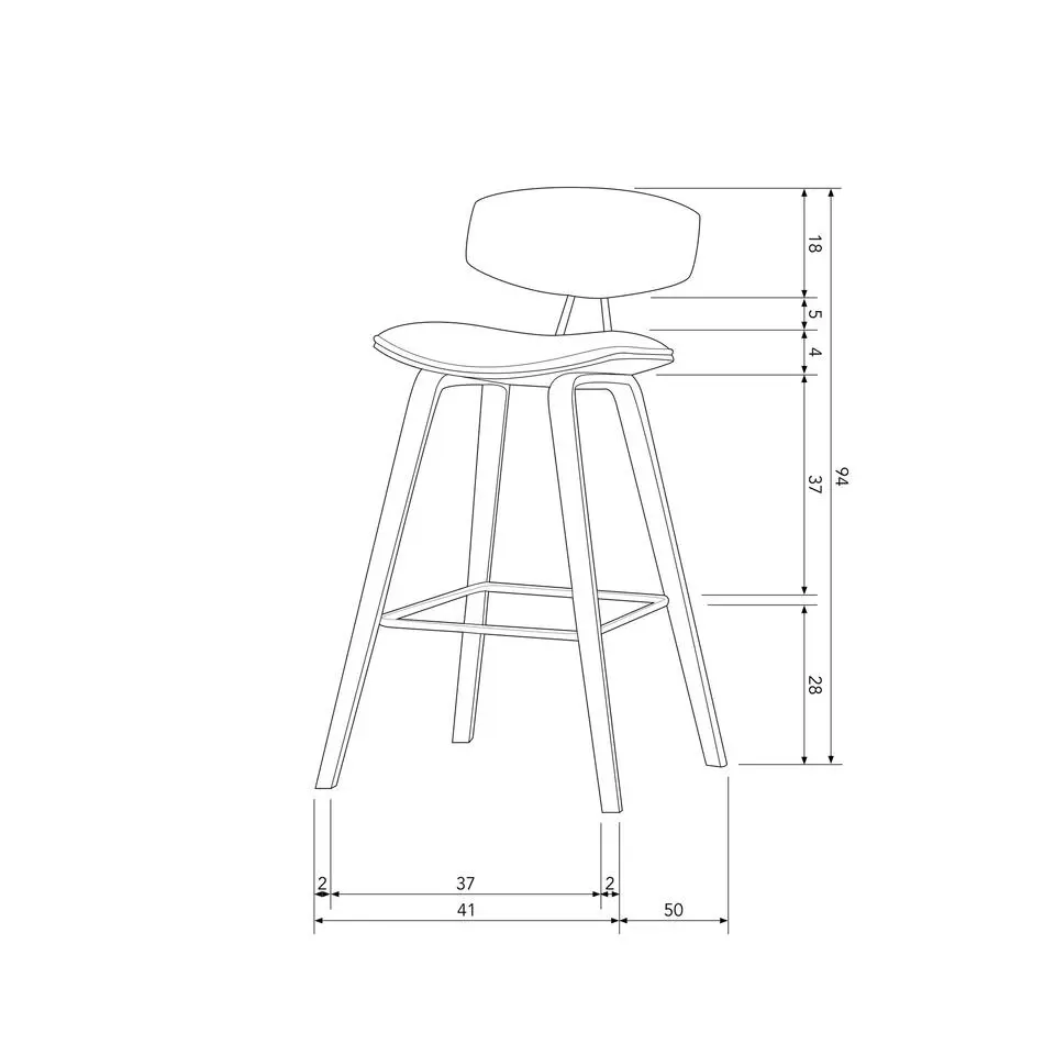 WOOOD Senn Barstoelen - Fluweel - Zwart - Set van 2
