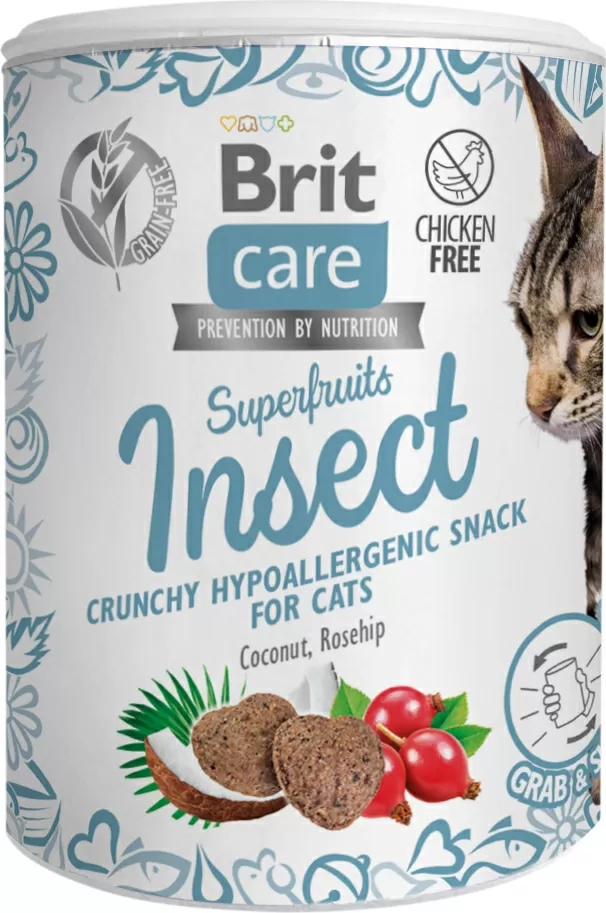 Brit Care Cat Snack Superfruits, insekt - 100 g