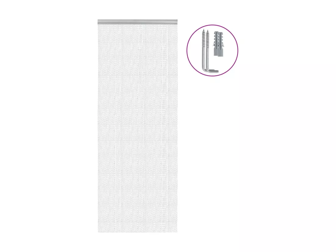 Moustiquaire de porte à cha?ne 80x201 cm aluminium