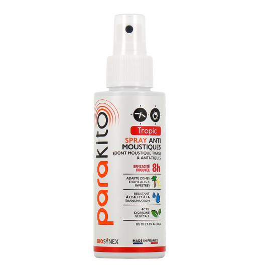 Spray anti moustiques zones tropicales Parakito - Efficacité 8 heures
