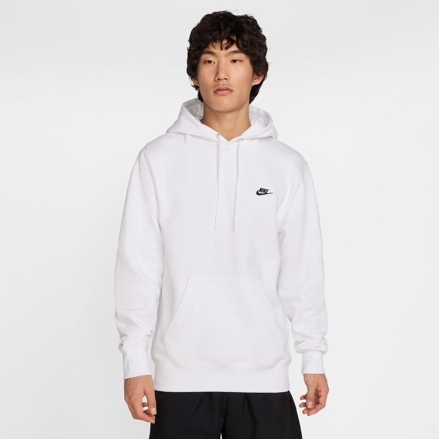 Nike Sweat à Capuche Club - Blanc/Noir