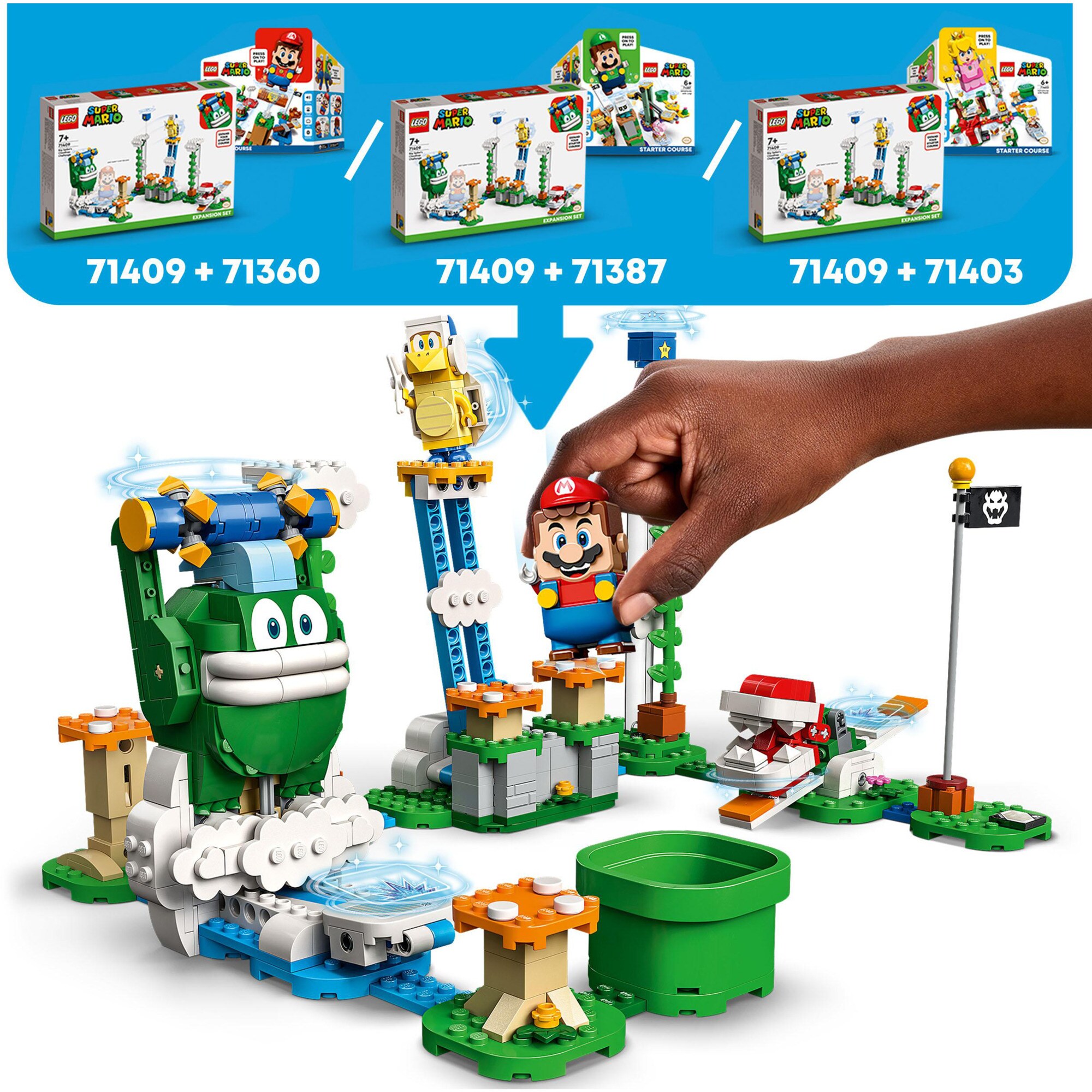 LEGO Konstruktionsspielzeug Super Mario Maxi-Spikes Wolken-Challenge – Erweiterungsset