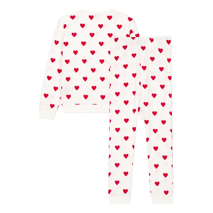 Petit Bateau Ensemble Pyjama Moxa Cœurs - Collection Femme | Blanc