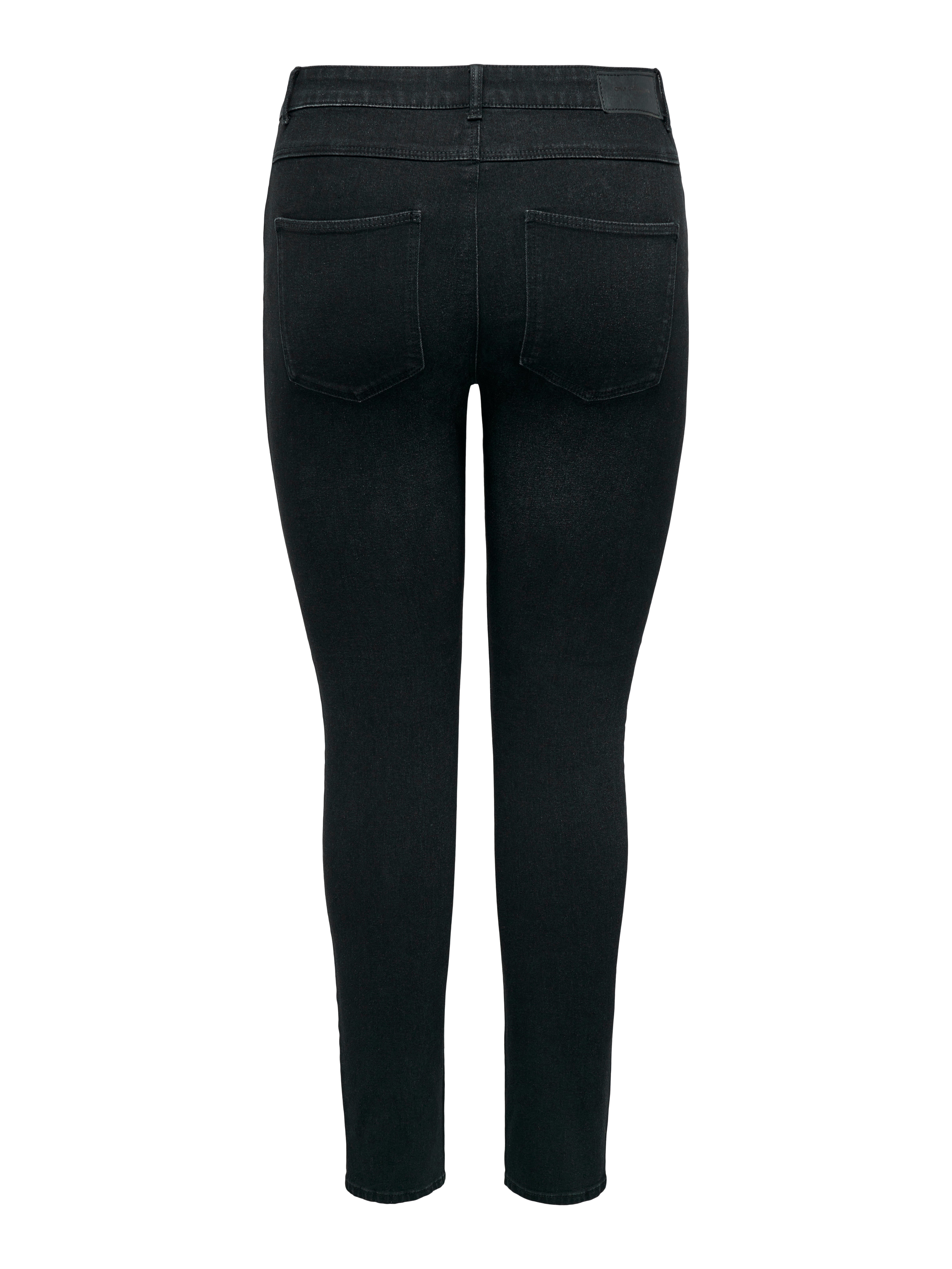 CARLUNA Hohe Taille Skinny Fit Jeans Washed Black