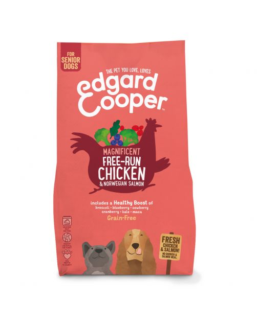 Edgard&Cooper Free-Run Chicken Senior Kip&Zalm&Broccoli - Hondenvoer