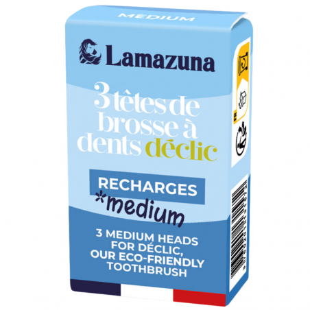 Lamazuna Recharge 3 têtes brosse à dents - Medium